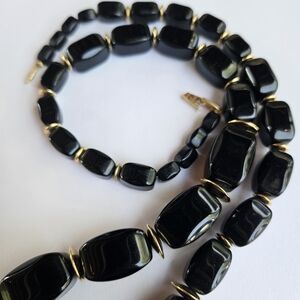 Vintage Napier Black and Gold Necklace